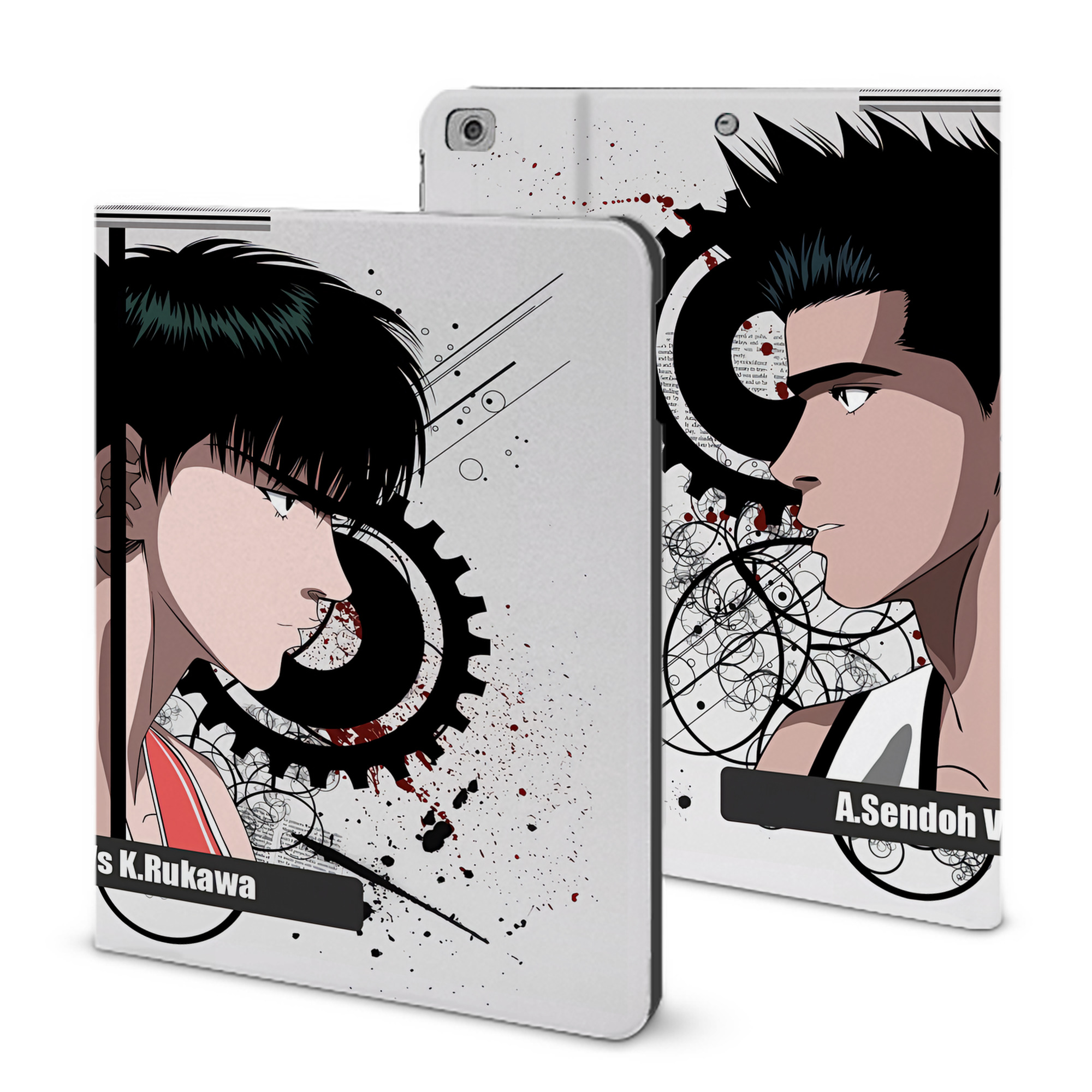 （画像用） SLAM DUNK／スラムダンク IPad ケース ブック型 PUレザー TPU 耐衝撃 軽量 薄型 ペン収納なし 全面保護 IPad 各モデル対応